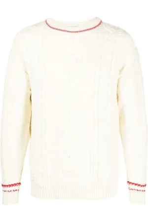 Marine Serre Pullover mit Zopfmuster