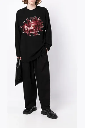 YOHJI YAMAMOTO Pullover mit Blumen-Print