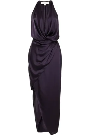 Michelle Mason Asymmetrisches Neckholder-Seidenkleid