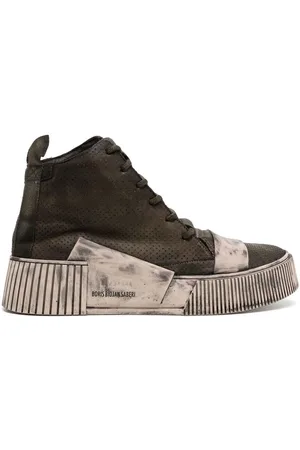 11 BY BORIS BIDJAN SABERI High-Top-Sneakers im Used-Look
