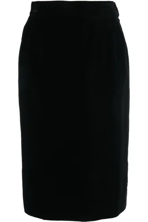 Saint Laurent 1990 Hoch sitzender Bleistiftrock