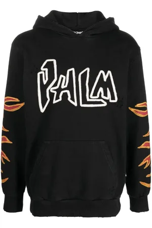 Palm Angels Hoodie mit Flammen-Print