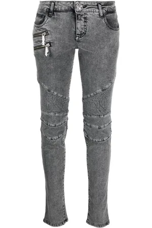 Philipp Plein Tief sitzende Bike Skinny-Jeans