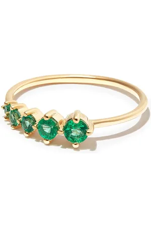 Adina Reyter 14kt Gelbgoldring mit Smaragd