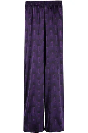 OZWALD BOATENG Seidenhose mit geometrischem Print