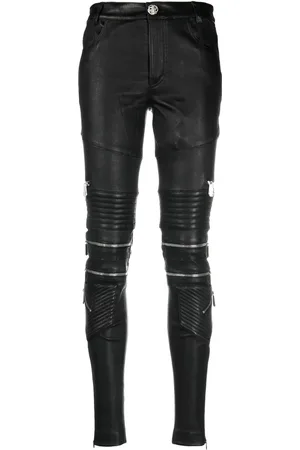 Philipp Plein Skinny-Hose aus Lammleder