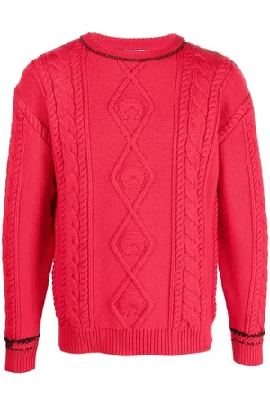 Marine Serre Pullover mit Zopfmuster