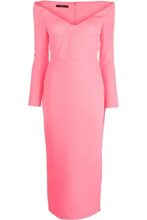 ALEX PERRY Schulterfreies Midikleid