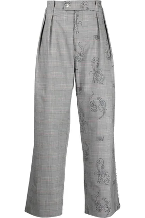 Feng Chen Wang Karierte Straight-Leg-Hose