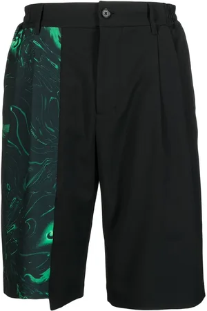 Feng Chen Wang Knielange Shorts mit Wirbel-Print