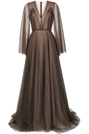 Costarellos Abendkleid mit transparenten Einsätzen