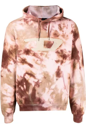 Stain Shade Hoodie mit Batikmuster