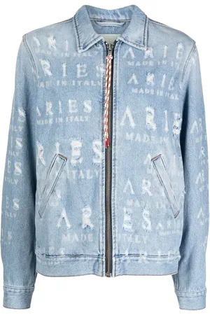 ARIES Jeansjacke in Distressed-Optik