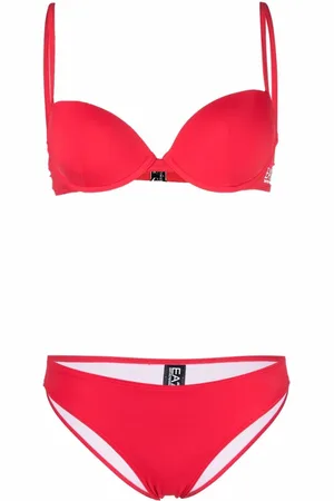 EA7 Bikini mit Logo-Print