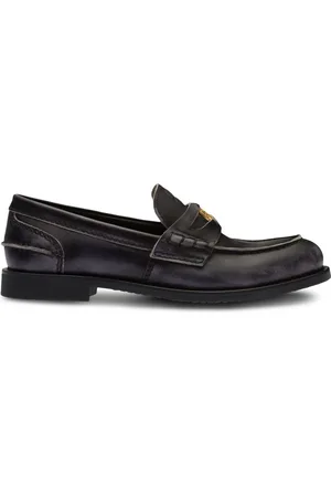 Miu Miu Loafer mit Logo-Schild