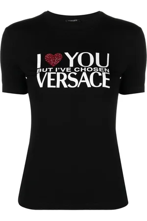 VERSACE T-Shirt mit Slogan-Print