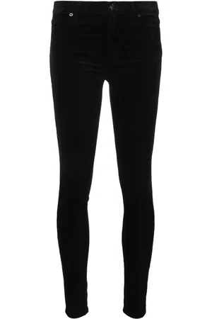 7 for all Mankind Skinny-Hose in Samtoptik