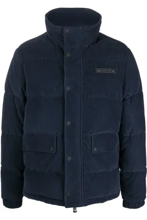 BILLIONAIRE Gefütterte Cordjacke mit Logo-Patch