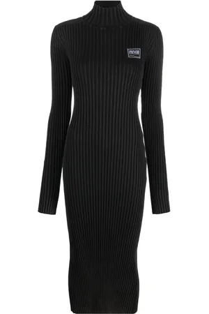 VERSACE Midikleid mit Logo-Patch