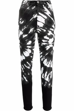 Philipp Plein Schmale Hose mit Batikmuster