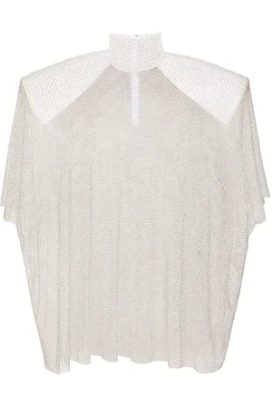 Dolce & Gabbana Bluse aus Mesh mit Strassverzierung