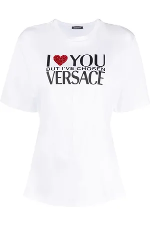 VERSACE T-Shirt mit Slogan-Print