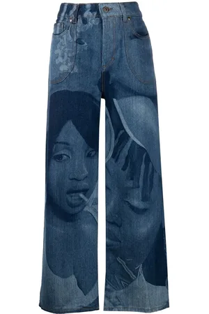 Ahluwalia Weite Jeans mit grafischem Print
