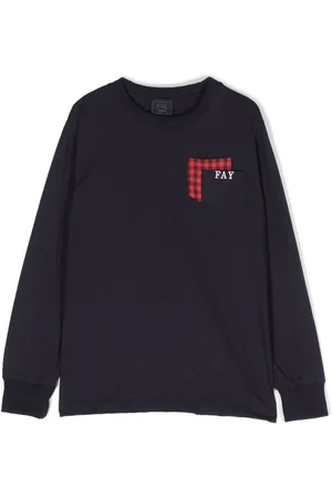FAY Langarmshirt mit Logo-Print