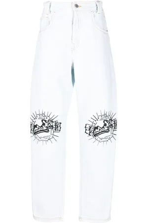 44 Label Group Straight-Leg-Jeans mit Print