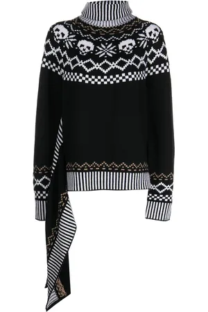 MONSE Intarsien-Pullover mit Rollkragen