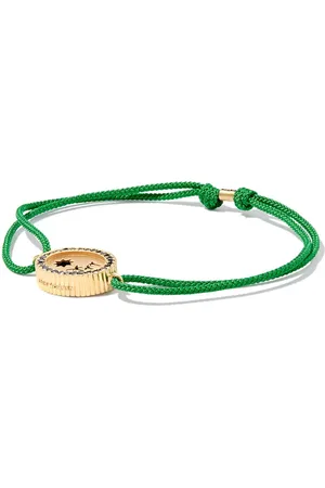 LUIS MORAIS Kordelarmband mit 14kt Gelbgold-Palmenanhänger