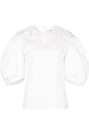 Carolina Herrera Bluse mit Puffärmeln
