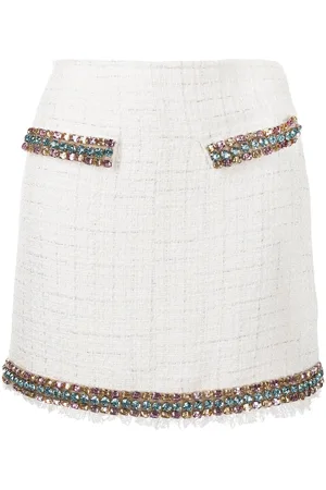 BLUMARINE Tweed-Minirock