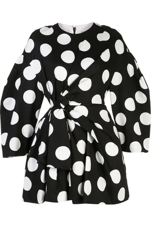 Carolina Herrera Gepunktetes Kleid mit Schleife