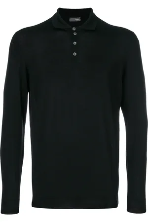 DRUMOHR Poloshirt mit langen Ärmeln