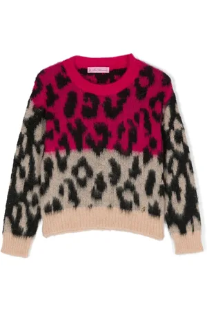 MISS BLUMARINE Pullover mit Leoparden-Print