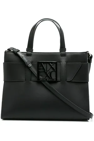 Armani Exchange Logo belt-strap tote bag