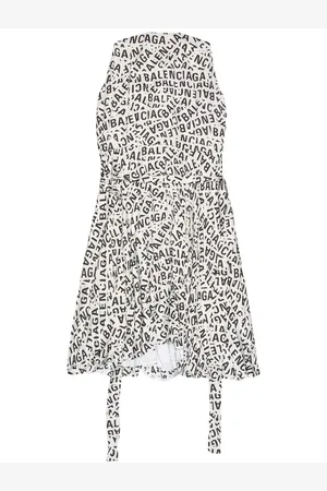 Balenciaga Midikleid mit Logo-Print