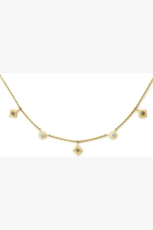 De Beers 18kt Talisman Gelbgoldhalskette mit Diamanten