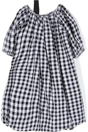 Le pandorine Asymmetrisches Kleid mit Karo