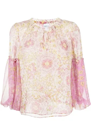 MISA Bluse mit Blumen-Print