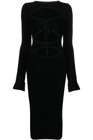 ANDREADAMO Geripptes Kleid mit Cut-Outs