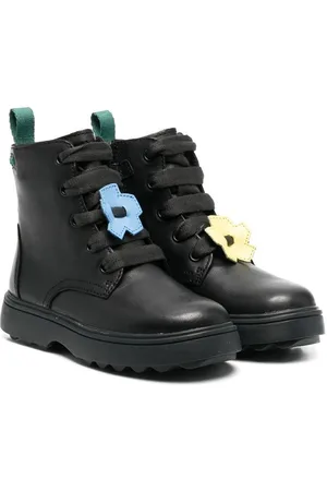 Camper Norte Twins Schnürstiefel mit Blumen-Patch
