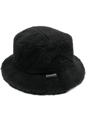 Woolrich Fleece-Fischerhut mit Logo-Patch