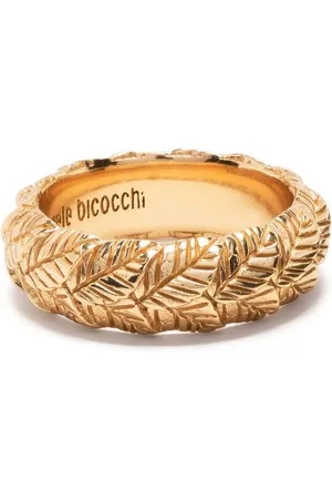 EMANUELE BICOCCHI Ring mit eingravierten Blättern