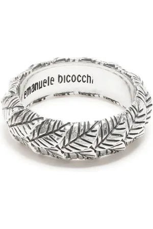 EMANUELE BICOCCHI Ring mit eingravierten Blättern