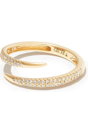 Adina Reyter 14kt Thorn Gelbgoldring mit Diamanten