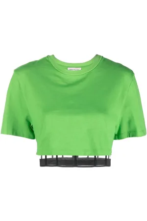 Alexander McQueen Cropped-T-Shirt mit Cut-Out
