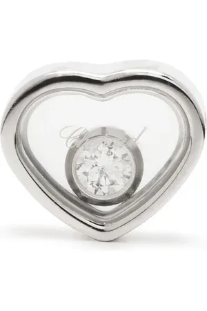 Chopard 18kt My Happy Heart Weißgoldohrstecker mit Diamanten