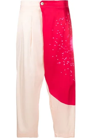 PLEATS PLEASE ISSEY MIYAKE Cropped-Hose in Colour-Block-Optik